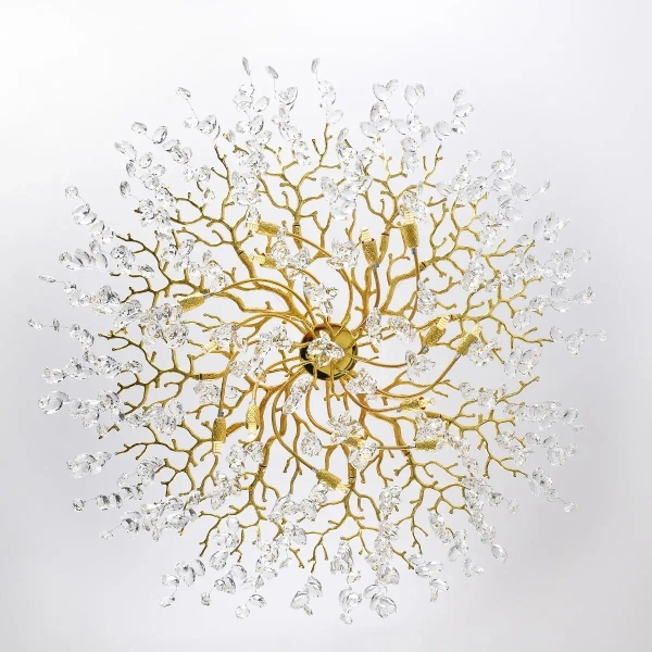 Kryształowy żyrandol CINDY MD4115-13IGN-II do jadalni złoty