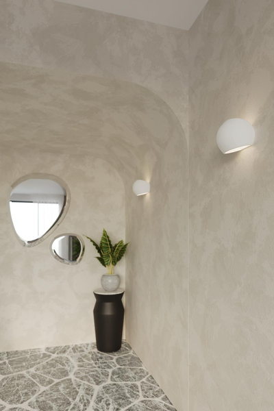 Kinkiet LAMPA ścienna SL.0032 przyścienna OPRAWA ceramiczna kula ball biała