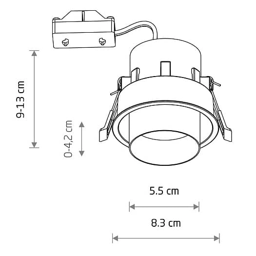 Lampa punktowa podtynkowa Mono Slide 10796 Nowodvorski do kuchni biała