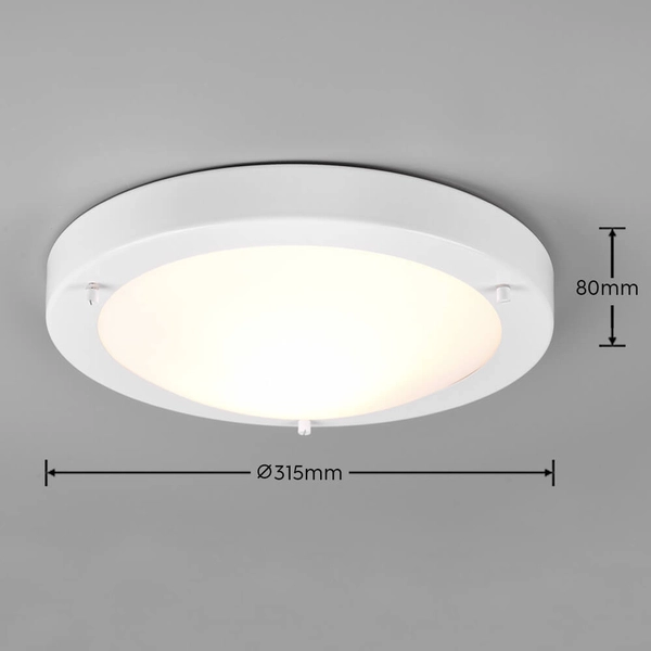 Szklany plafon łazienkowy CONDUS 6801011-01 IP44 okrągły biały