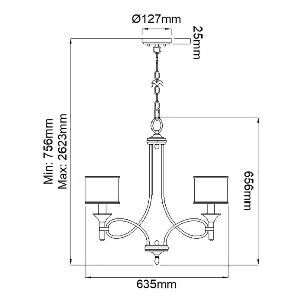 Szklany żyrandol Lacey KL-LACEY5-AP Kichler organza metal biały srebrny