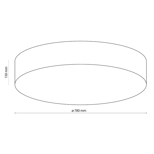 Lampa sufitowa okrągła do salonu Rondo 5638 TK Lighting lniana szara beżowa