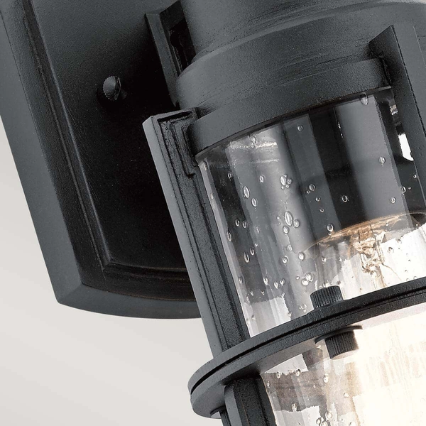 Lampa zewnętrzna naścienna KL-SURI-S Kichler outdoor szklana czarna