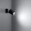 Kinkiet LAMPA ścienna SL.0099 regulowana OPRAWA metalowy reflektorek prostokątny czarny
