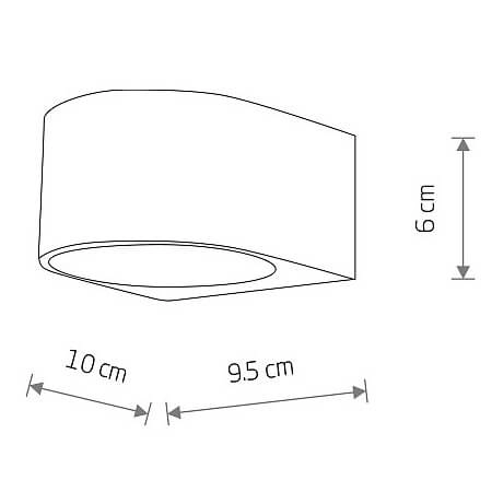 Kinkiet ścienny na elewacje NEL 11370 LED 5W 3000K IP54 czarny