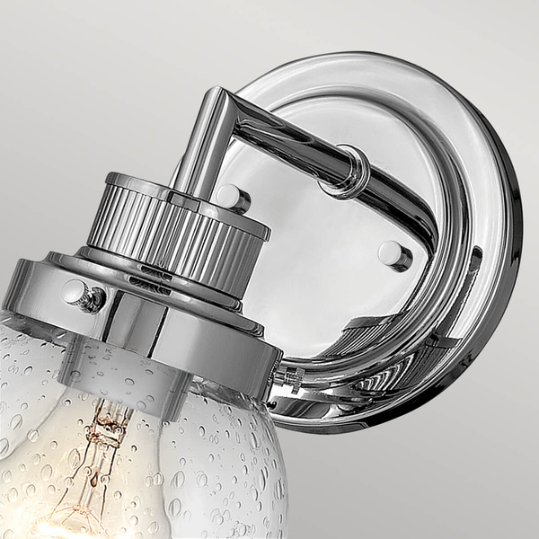 Szklana lampa ścienna Poppy QN-POPPY1-PC-BATH IP44 chrom przezroczysta