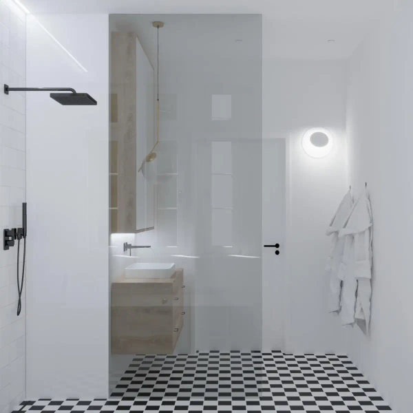 Okrągła lampa ścienna Pills ST-8371 L Step LED 18W 3000K do sypialni biała