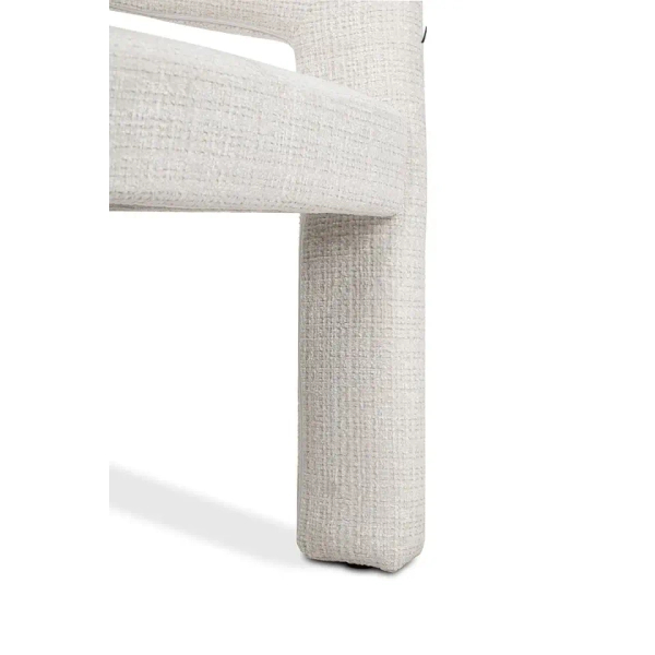 Tapicerowane krzesło LOGAN MM1501100300 białe z tkaniny do jadalni 45cm