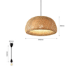Bambusowa lampa zwis Boho ABR-NLW36-BH-E27 Abruzzo pleciona japandi brązowa
