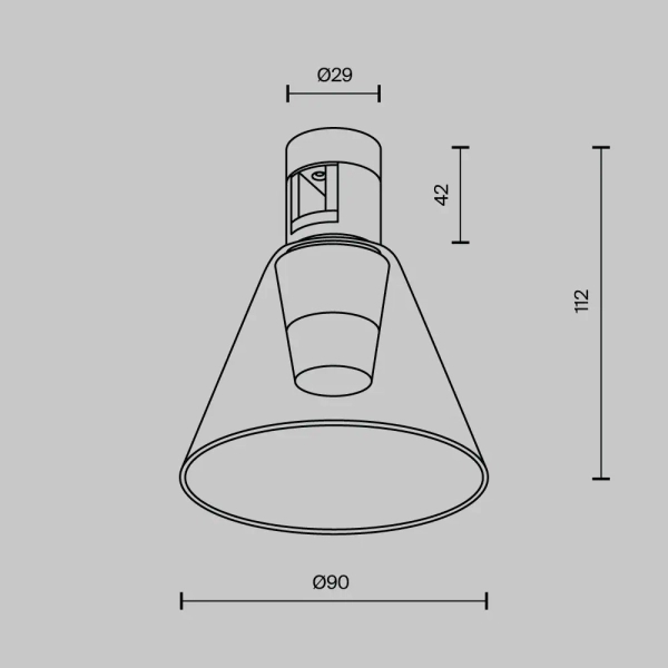 Magnetyczna lampa Bianca Flarity TR147-1-3W2.7K-BS-DE LED 3W 2700K mosiądz