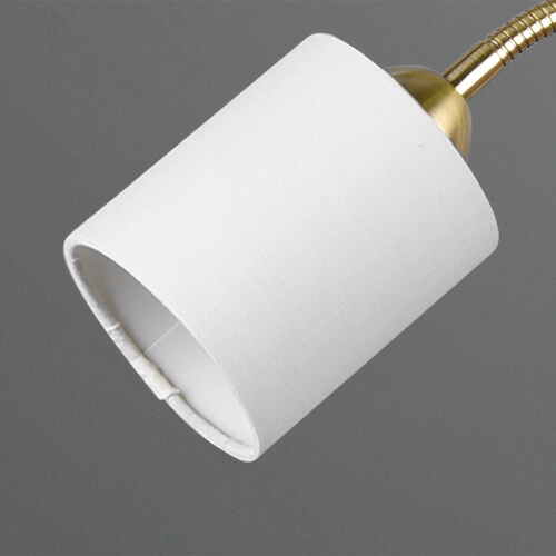 Lampa stojąca do salonu HOTEL 403900208 Trio z abażurem złoty biały