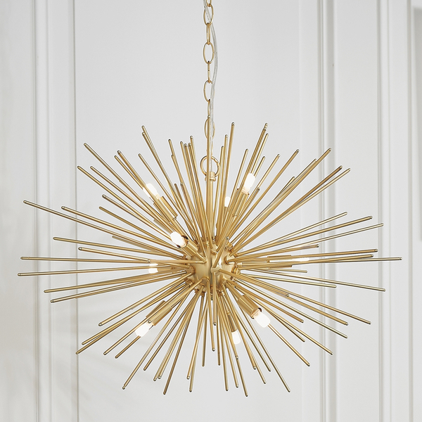 Modernistyczna lampa wisząca Orta 70575 Endon gwiazda druciana złota