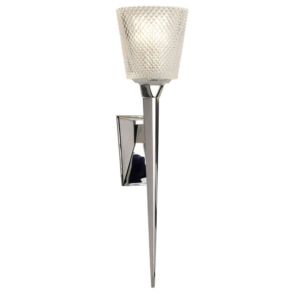 Industrialna LAMPA ścienna VERITY BATH-VERITY-PG Elstead metalowa OPRAWA kinkiet nad łóżko polerowane złoto przezroczysty