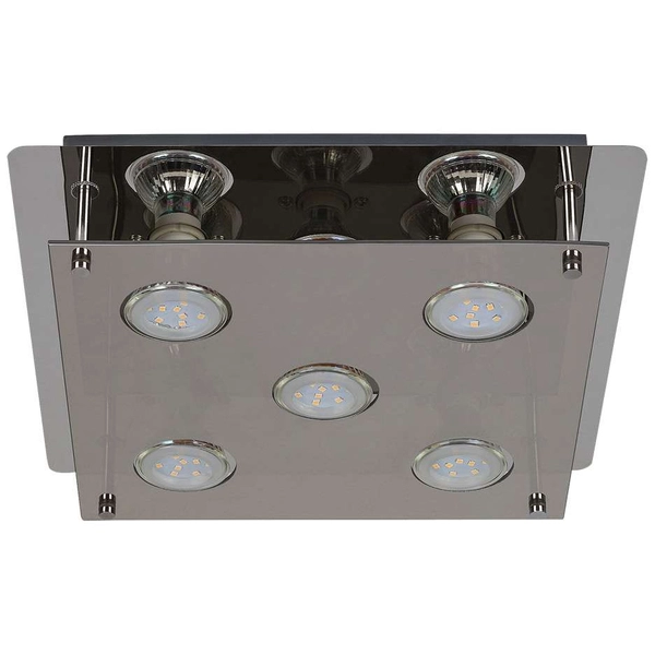 LAMPA sufitowa NAOMI 2642 Rabalux kwadratowa OPRAWA plafon przydymiony chrom