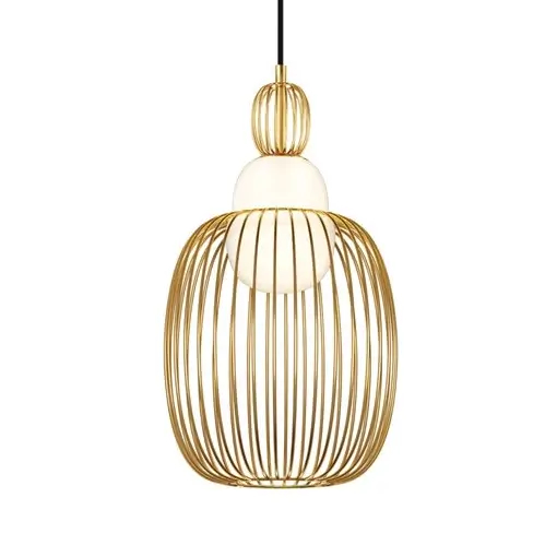 Metalowa zwisająca lampa Levitation MOD376PL-01G1 druciana mosiądz