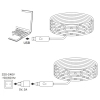 Łańcuch świąteczny girlanda 324405 LED 10W RGB USB z pilotem przezroczysty