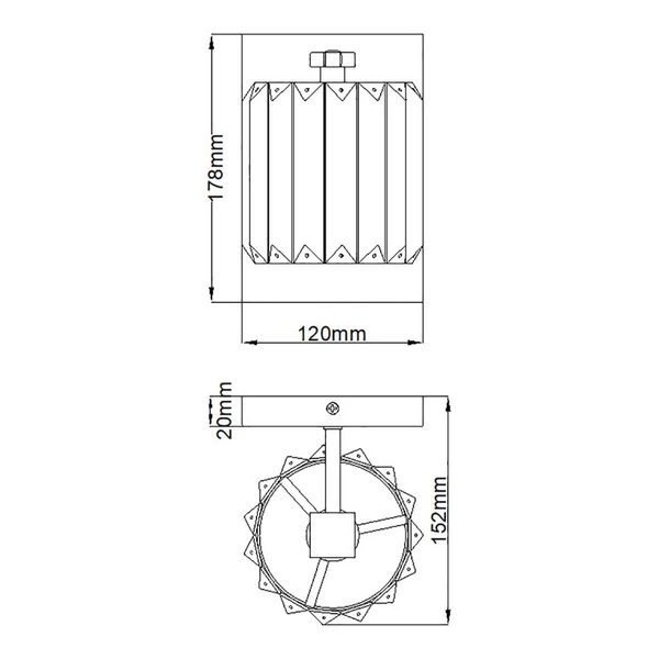 Kryształowa lampa ścienna Divine QZ-DIVINE1-PC-BATH glamour IP44 chrom