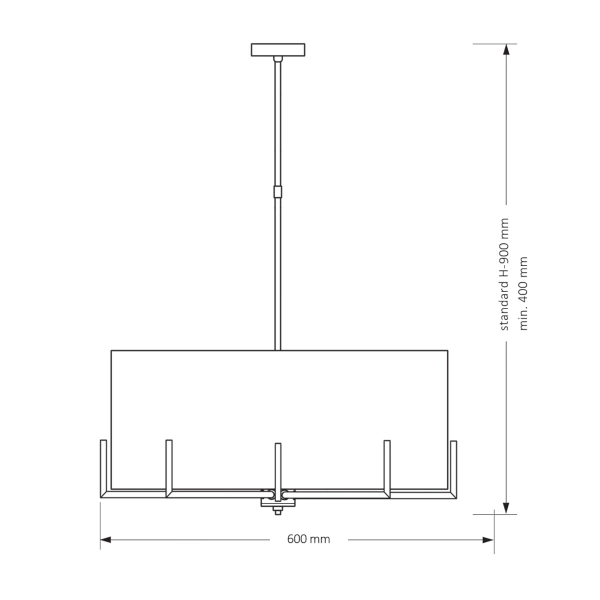 Owalny plafon do jadalni Nemi NEM-ZWD-5 (N) nad stół biały nikiel