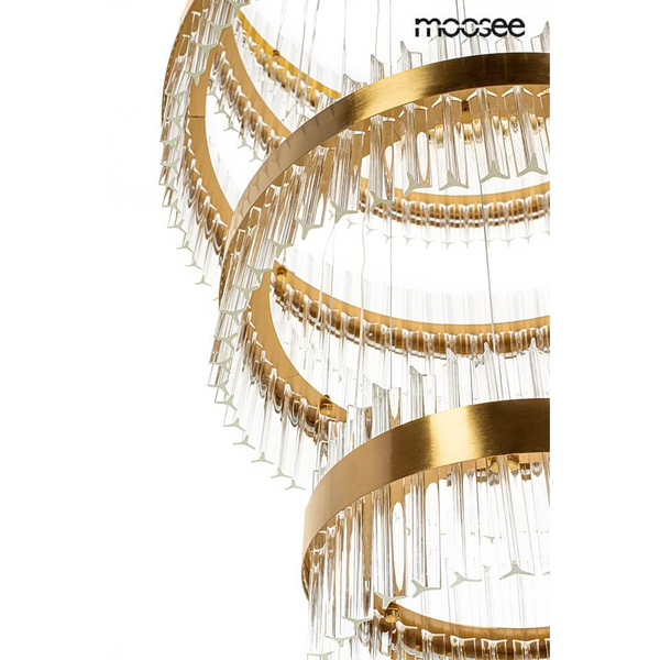 Kryształowy żyrandol Ghia MSE1501100396 Moosee LED 233W 3000K szkło złoty