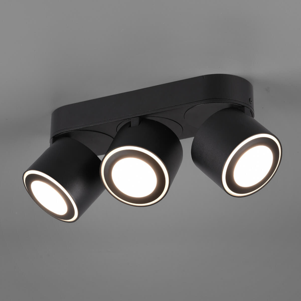 Potrójna lampa sufitowa TAURUS 652910332 Trio 15W 3000K metalowa czarna