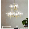 Żyrandol LAMPA wisząca CROWN 107920 Markslojd loftowa OPRAWA skandynawski ZWIS szklane kule balls sticks mosiądz przezroczyste