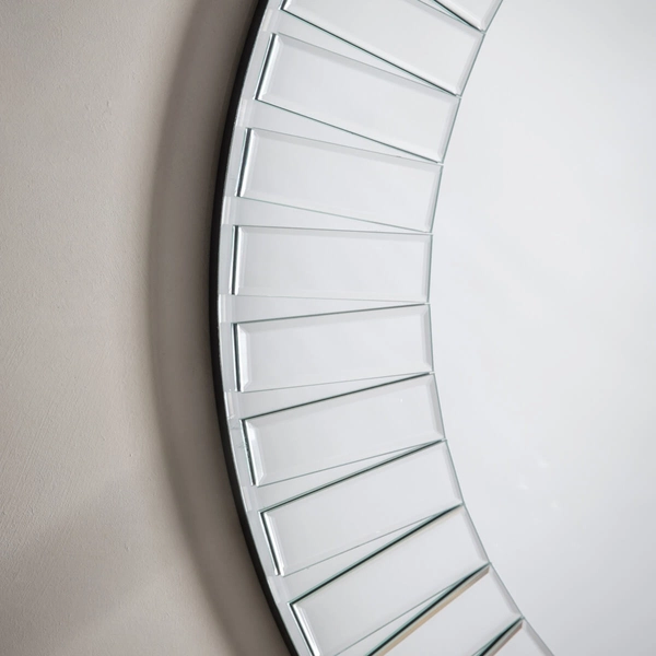 Okrągłe lustro Mondello 5055299468814 szklane do jadalni srebrne