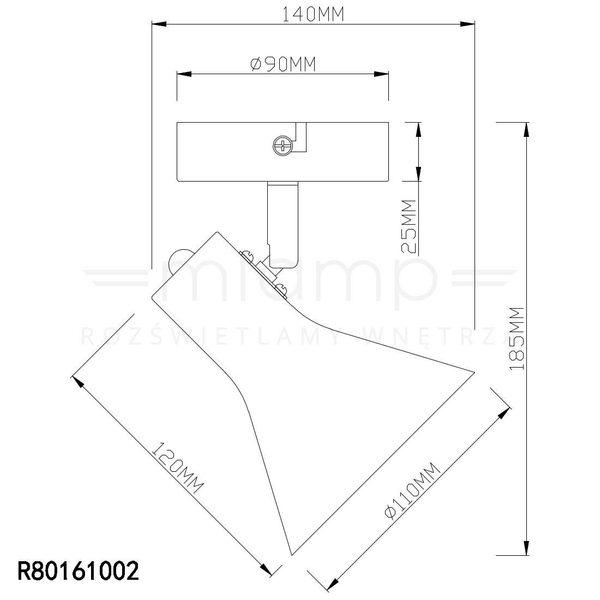 Kinkiet LAMPA ścienna NINA R80161002 RL Light industrialna OPRAWA metalowa loft czarna złota