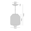Wisząca beżowa lampa FLASK szklana 1xE27 pojedyncza 8500G20_L