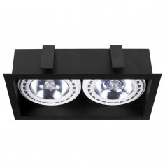 Wpust LAMPA sufitowa MOD 9416 Nowodvorski podtynkowa OPRAWA prostokątna do zabudowy czarna