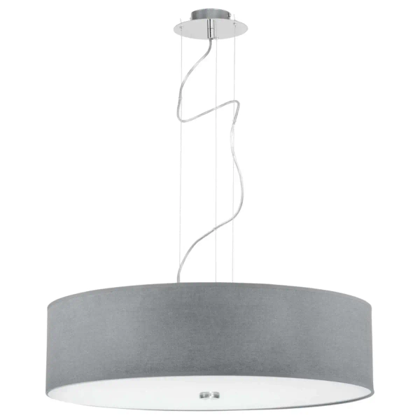 LAMPA wisząca 6773 Nowodvorski abażurowa OPRAWA okrągły zwis szara
