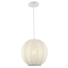Skandynawska lampa wisząca Dana ML1805 kula tkanina biały