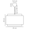 Lampa wisząca abażurowa Takai 2320403018 DFTP do jadalni beżowa