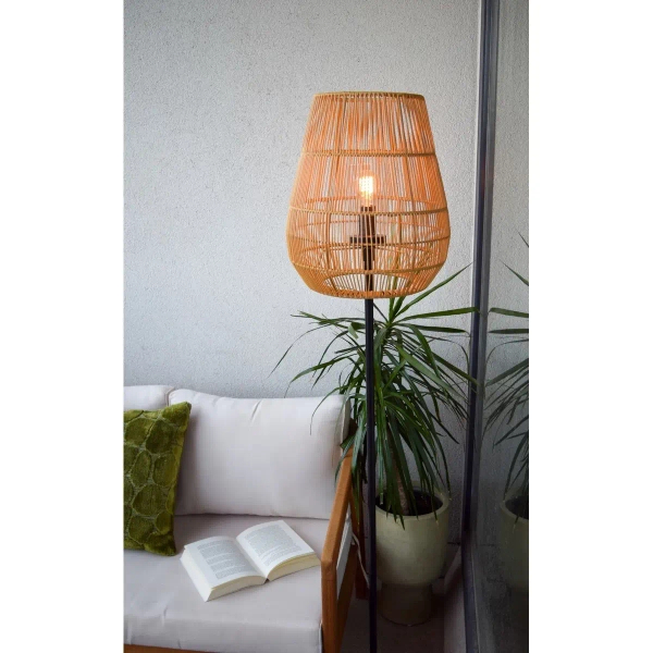 Lampa podłogowa NERIDA 03845/81/72 IP44 do salonu drewniany