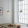 Zwisowa lampa vintage L&-197691 Light& nad stół szklana mosiądz
