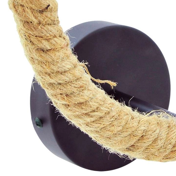 Kinkiet LAMPA ścienna ROPE ARTHUR 311450 Il mio marynistyczna OPRAWA okrągła pierścień ring lina beżowa