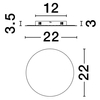 Naścienna lampa jadalniana CHICA LE44710 LED 12W 3000K plate kawowa