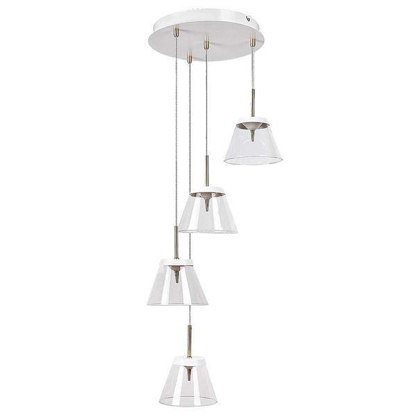 LAMPA wisząca AVIANA 5032 Rabalux skandynawska OPRAWA szklana LED 24W 4000K zwis loftowy biały przezroczysty