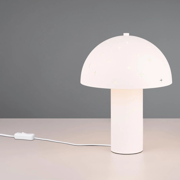 Lampka nocna grzybek Seta R51361031 efekt gwiazd biała