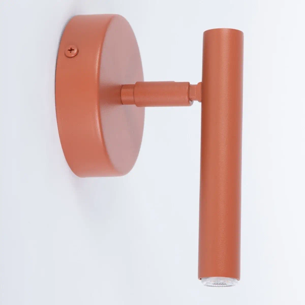 Ścienna lampa kierunkowa Sopel 41202 do salonu ceglana