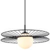 LAMPA wisząca SANDY MDM-4002/1 BK Italux druciana OPRAWA okrągły ZWIS kapelusz czarny