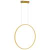 Lampa wisząca do salonu Saturno ML8855 Milagro LED 28W 4000K pierścień IP44 złoty
