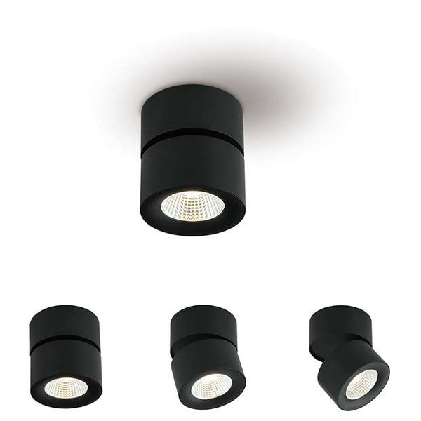 Spot LAMPA sufitowa Mone Nero Orlicki Design tuba OPRAWA metalowa LED 7W 3000K natynkowa czarna