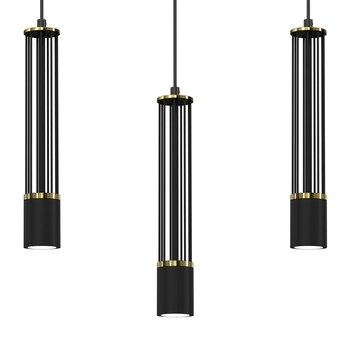 Lampa wisząca Estilo MLP8410 druciaki na listwie czarne