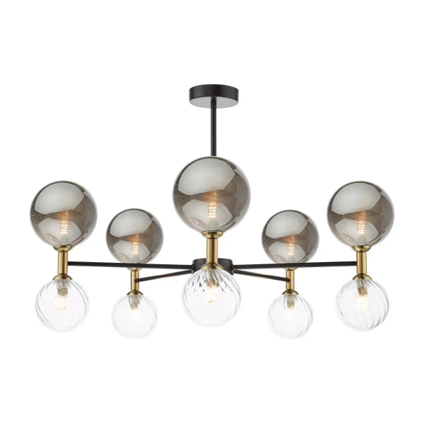 Molekułowa sufitowa lampa Takara TAK2354-03-24 przydymione kule czarny