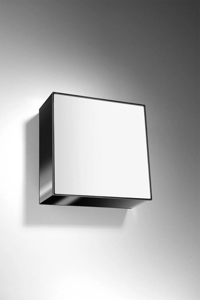 Kinkiet LAMPA ścienna SL.0142 kwadratowa OPRAWA plafon sufitowy czarny