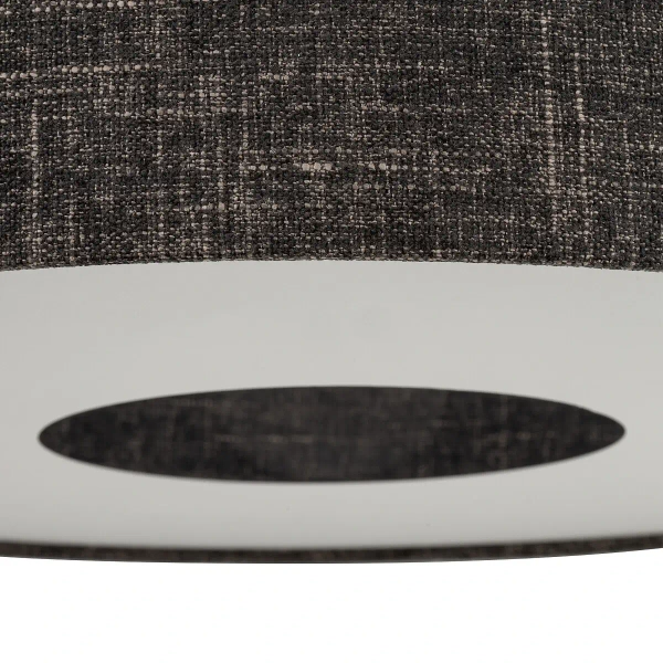 Okrągły plafon do salonu AMARELA 11657 tuba czarny