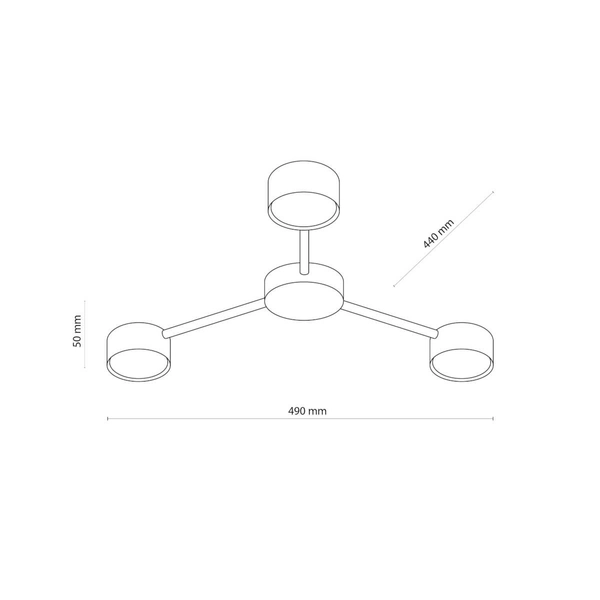 Sufitowa lampa Avia 4689 TK Lighting molekuły do kuchni czarna