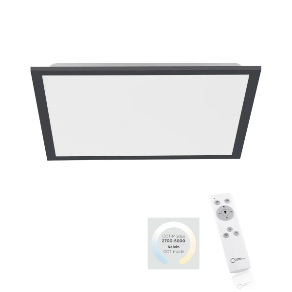 Plafon sterowany pilotem FLAT czarny 14755-18 1xLED 23,5W 2700-5000K z regulacją barwy
