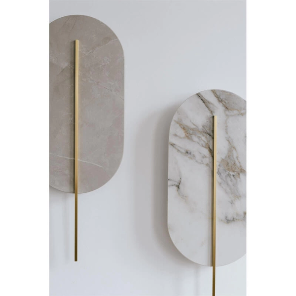 Kinkiet ścienny Rokke RKS22020 spiek kwarcowy beżowy czarny