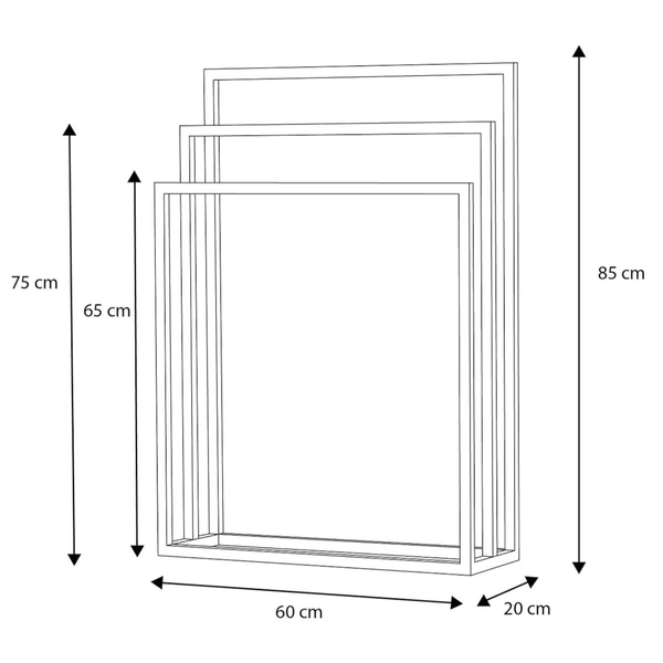 Potrójny wieszak Kaja Home KS-26 WIESZAK TOWEL III metalowy biały